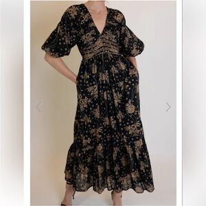 Free People Golden Hour Maxi Blk Combo